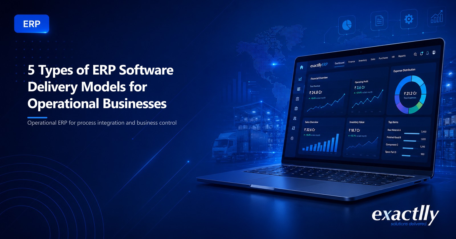 Founder and IT head evaluating on-premise, hosted, public cloud, private cloud, and hybrid ERP delivery models against multi-location operations, statutory updates, and total cost of ownership for growing operational business