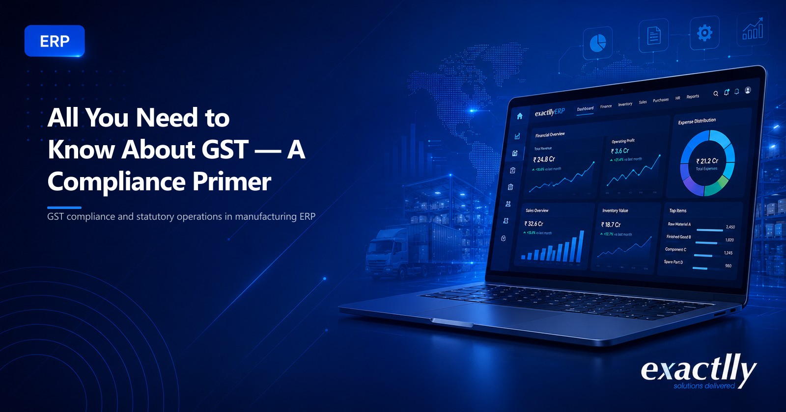 Finance head and accountant reviewing the GST framework including registration thresholds, CGST and SGST structure, composition scheme, and return filing cadence